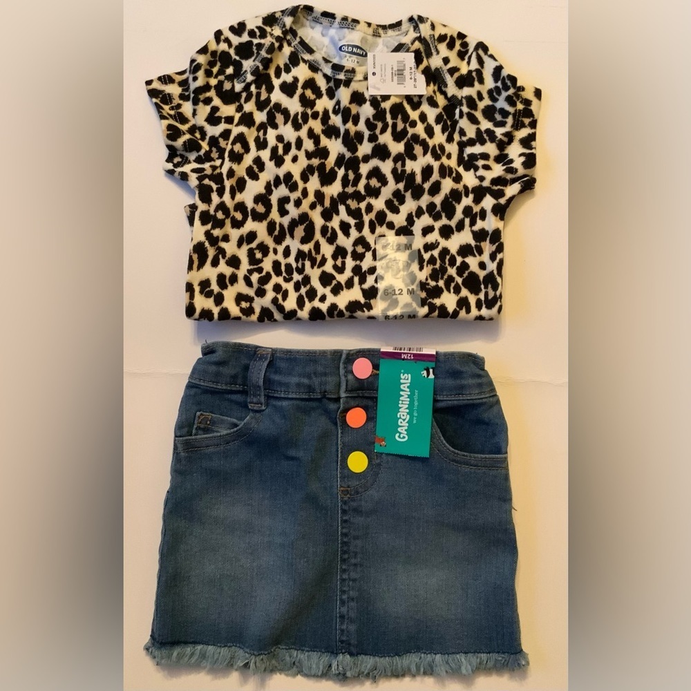 Cheetah onesie and skirt